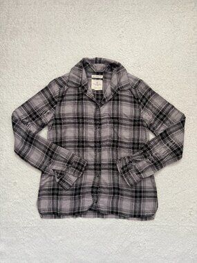 American Eagle Outfitters Plaid Flannel Shirt - Brown/Black
